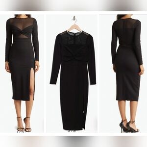Love By Design:Celia Black Long Sleeve Dress